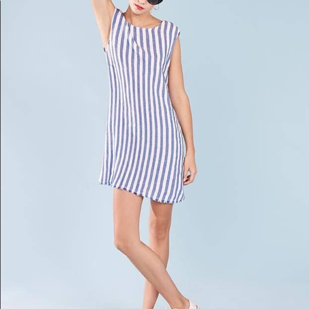 Reformation Antigua Dress in Sail Stripe